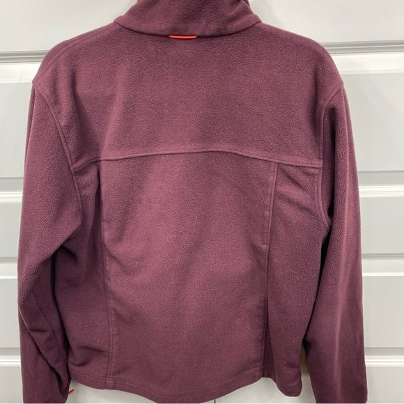 LL Bean Fleece Full Zip Up Jacket Men's  Red Maroon Medium OBCY9 - Picture 5 of 6